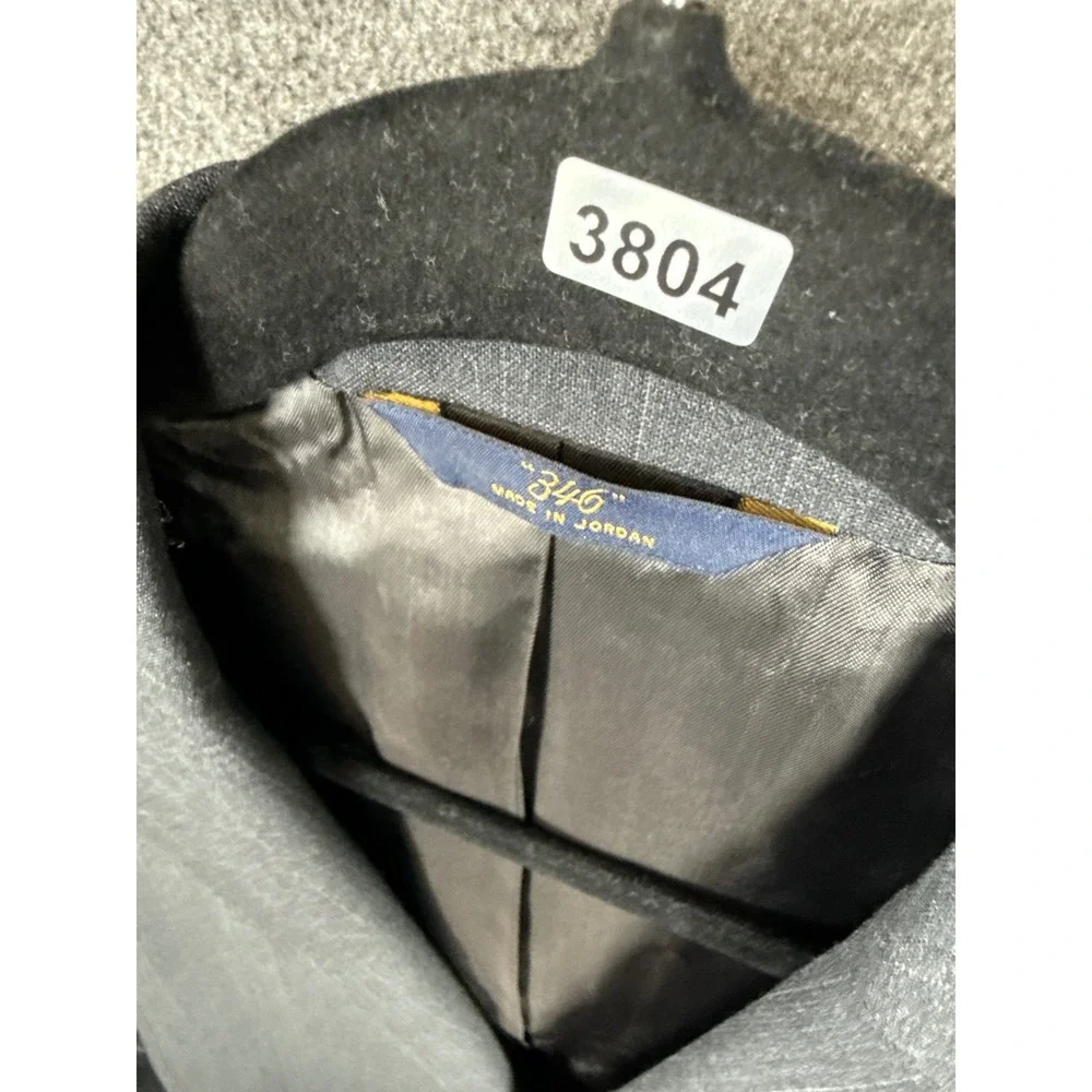 Brooks Brothers 346 Charcoal Pinstripe Wool Suit Jacket Blazer Mens Size 40‎ S